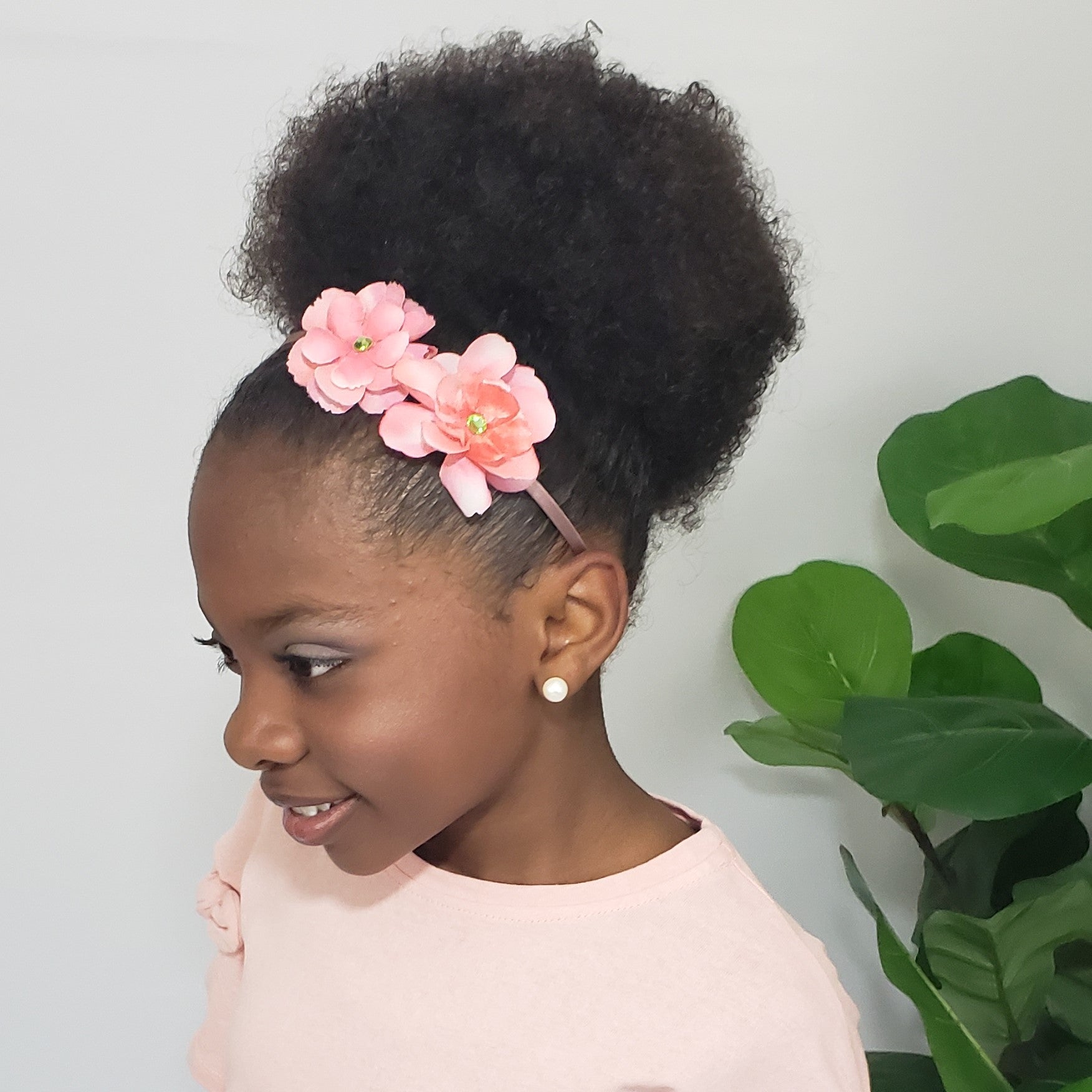 Kelsea Heavenly Coral & Lime Green Swarovski Flower Headband