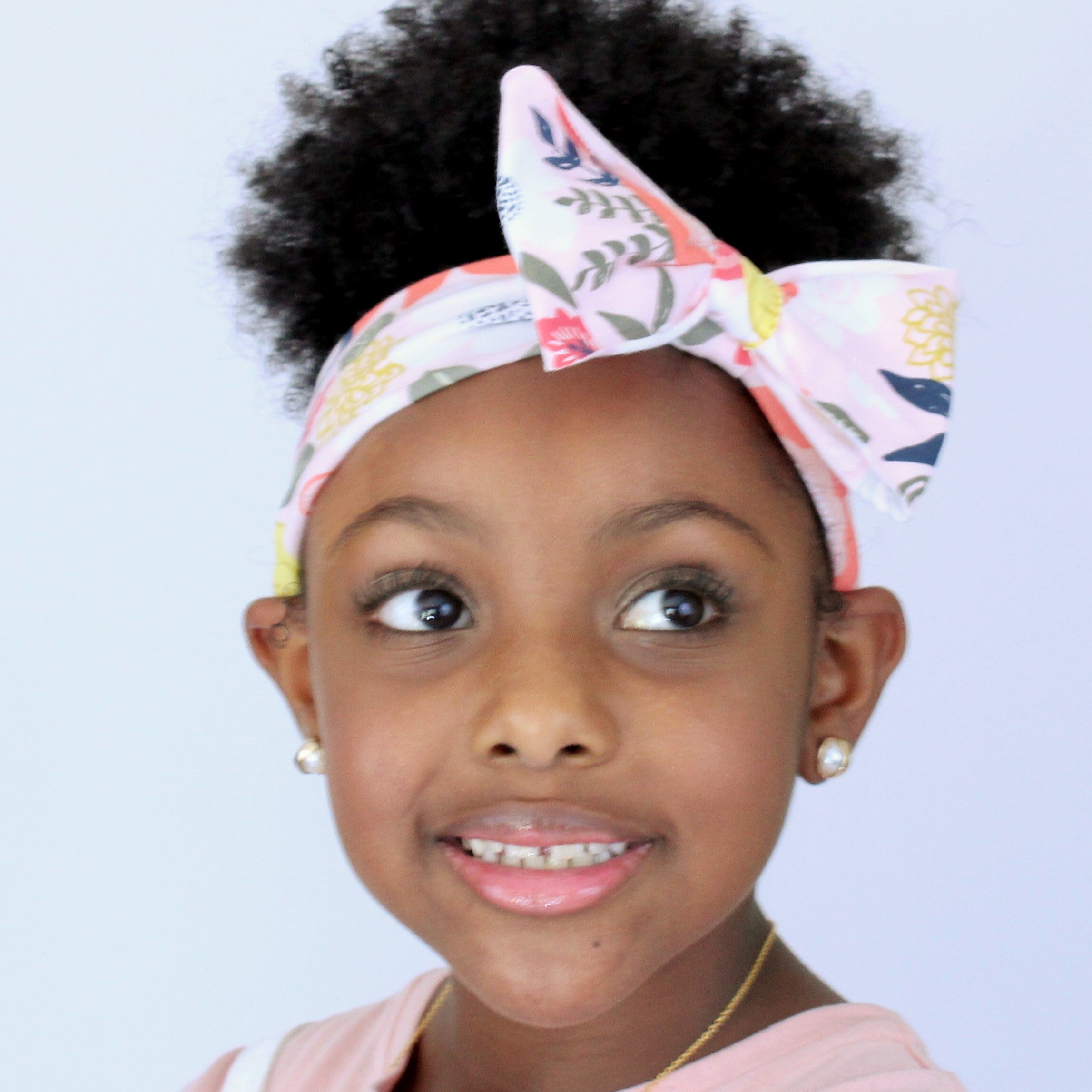 Mila Tropical Twist Pink on Pink Floral Headband