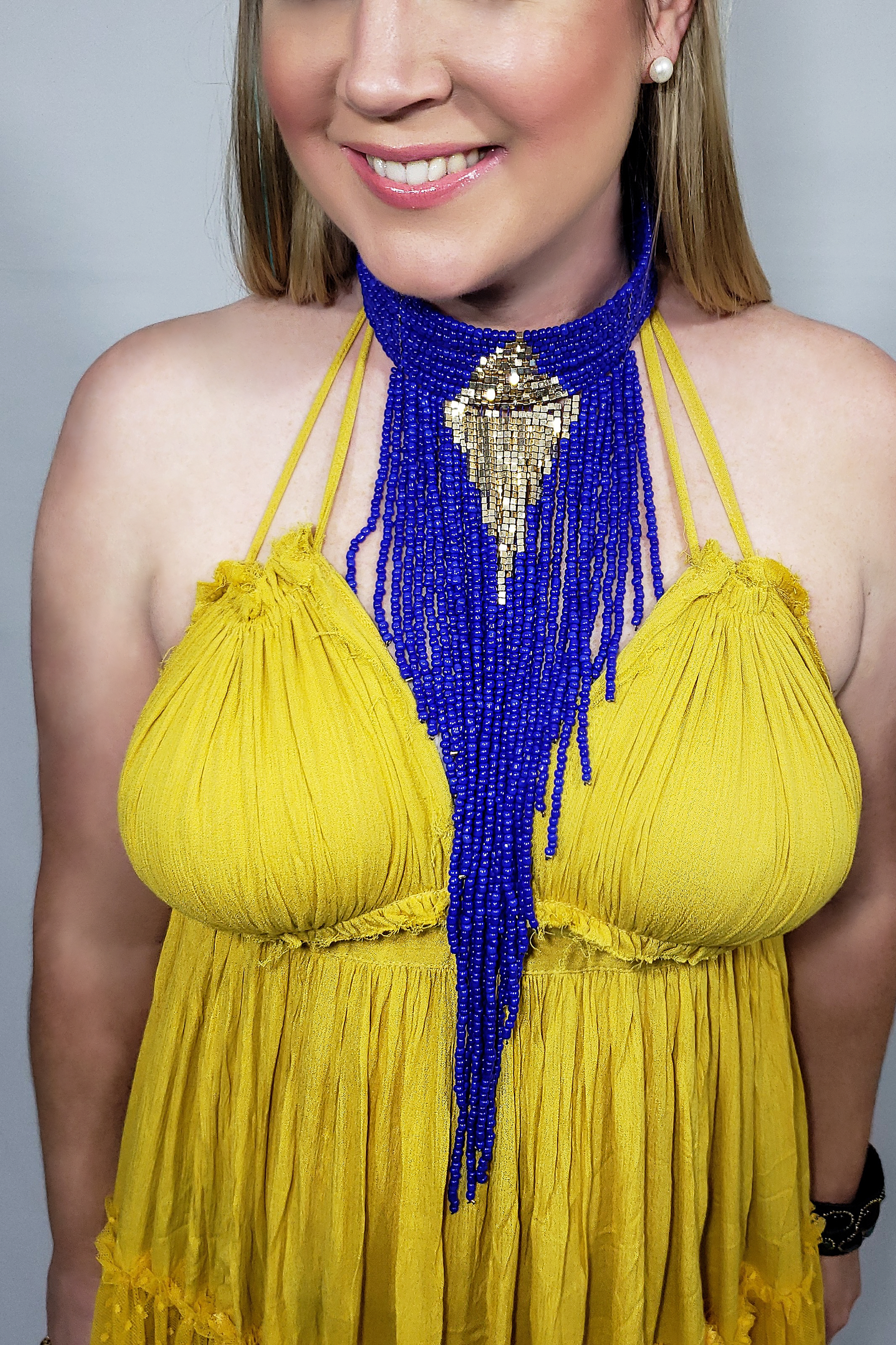 Fit for A Queen Cobalt Blue Statement Choker