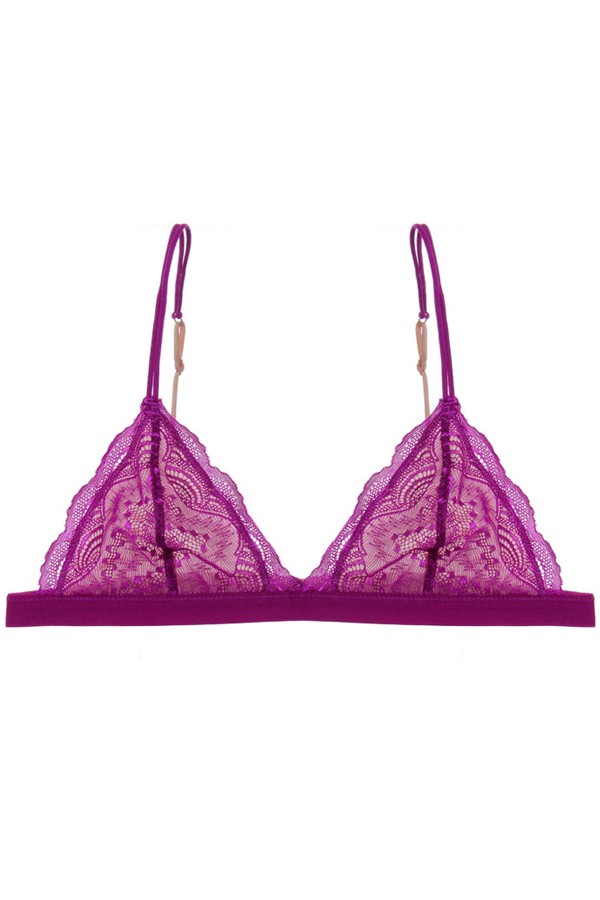 Triangle Laced Bralette in Purple