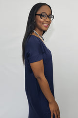 My T-Shirt Maxi Dress in Navy - Houzz of DVA Boutique