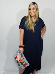 My T-Shirt Maxi Dress in Navy - Houzz of DVA Boutique