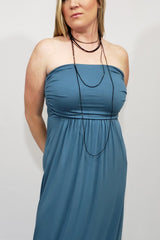 A Pocket Full of Delights Maxi Tube Dress in Titanium - Houzz of DVA Boutique