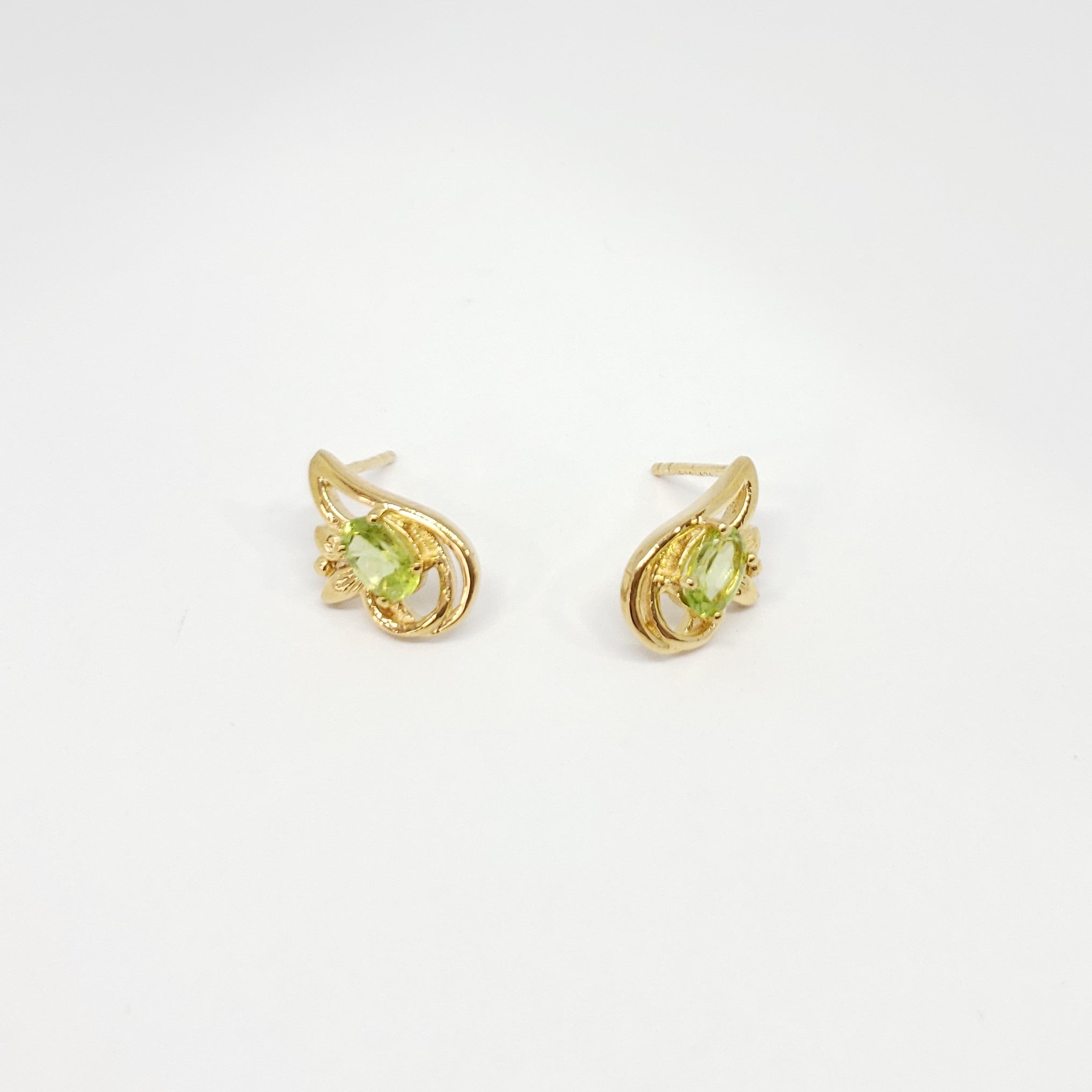 Hebei Peridot 14K YG Over Sterling Silver Earrings TGW 1.00 cts. - Houzz of DVA Boutique