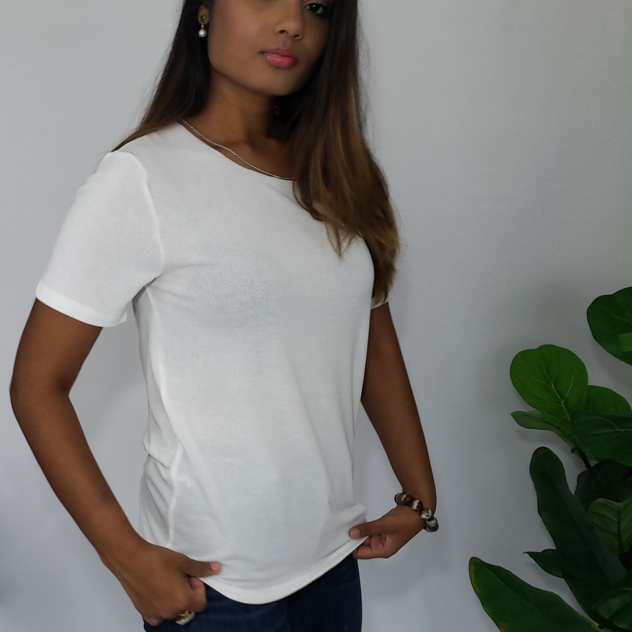 Renata Charmed I’m Sure T-Shirt with Detachable Silver Chain Detail - Houzz of DVA Boutique