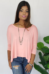 Monica She Candoit Sweet & Comfy T-Shirt in Bright Peach - Houzz of DVA Boutique