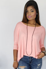 Monica She Candoit Sweet & Comfy T-Shirt in Bright Peach - Houzz of DVA Boutique