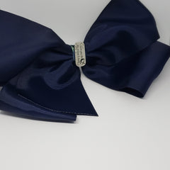 Makaya Love- U- 2D- Moon & Back Jumbo Uniform Bow in Navy - Houzz of DVA Boutique