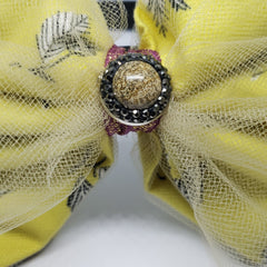 Kami Desert Jasper & Marcasite Headband in Black, Plum and Lemon - Houzz of DVA Boutique