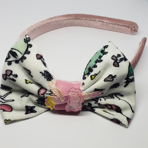 Kaelyn Cotton Candy Explosion Headband in Pink & White