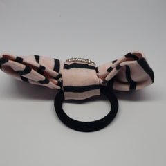 Sophia-Lynn Fancy Rhinestone Buckle Hair Bow in Pink & Black - Houzz of DVA Boutique