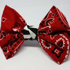 Victoriah Bandana Krazi Bow in Red, Black & White - Houzz of DVA Boutique