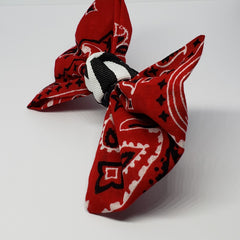 Victoriah Bandana Krazi Bow in Red, Black & White - Houzz of DVA Boutique