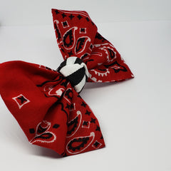 Victoriah Bandana Krazi Bow in Red, Black & White - Houzz of DVA Boutique