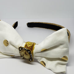 N-Zala Cream & Gold Cameo Headband - Houzz of DVA Boutique