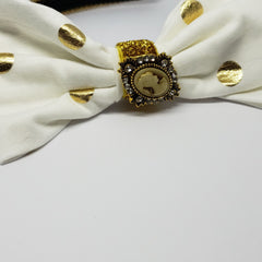 N-Zala Cream & Gold Cameo Headband - Houzz of DVA Boutique