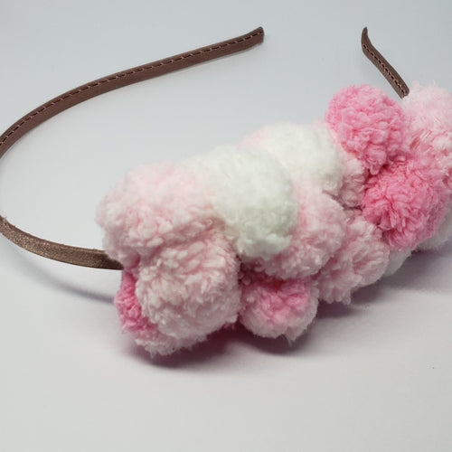Kaelyn Cotton Candy Explosion Headband in Pink & White - Houzz of DVA Boutique