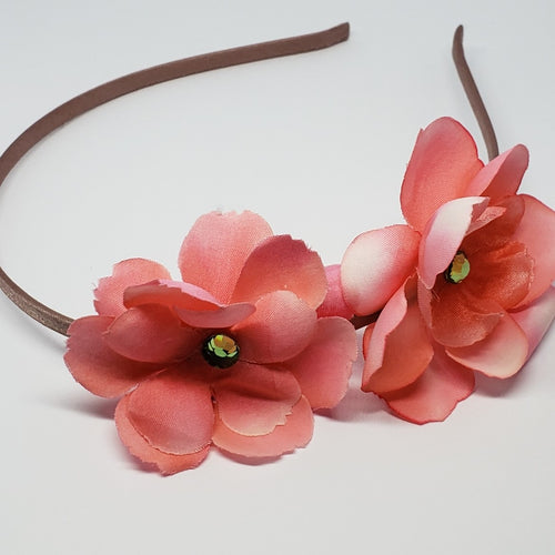 Kelsea Heavenly Coral & Lime Green Swarovski Flower Headband - Houzz of DVA Boutique