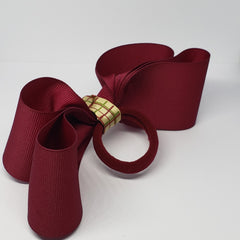 Sophia-Lynn Uniform Bow in Maroon & Cream Plaid Detail - Houzz of DVA Boutique