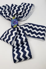 Zoe` Hairclip in Navy & White Flower Detail - Houzz of DVA Boutique