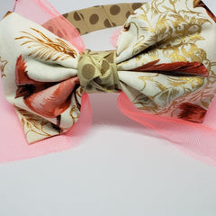 N-Zala Shades of Fall Headband in Taupe & Bright Coral - Houzz of DVA Boutique