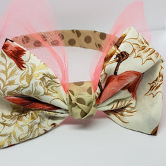 N-Zala Shades of Fall Headband in Taupe & Bright Coral - Houzz of DVA Boutique