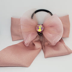 Kelsea Cameo Organza & Tulle Flowy Bow in Shades of Pink - Houzz of DVA Boutique
