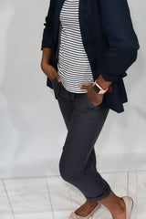 Kelly-Ann Soft Relaxed Fit Jogger Pants in Navy - Houzz of DVA Boutique