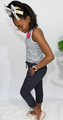 Kelly-Ann Soft Relaxed Fit Jogger Pants in Navy - Houzz of DVA Boutique