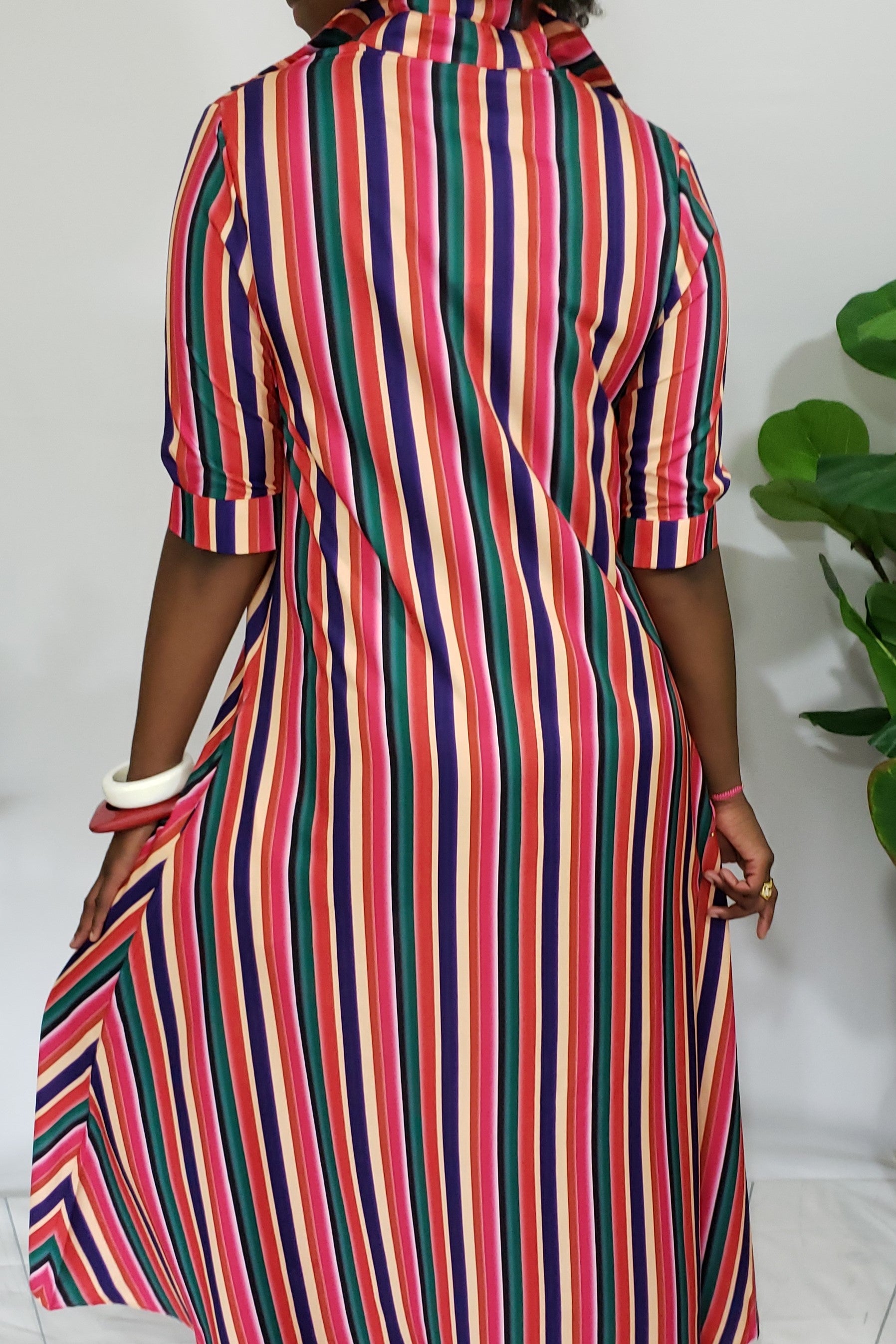 Sabrina Rainbow Print Button Down Maxi Dress - Houzz of DVA Boutique