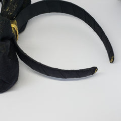Mia Under the Stars Black, Cream & Gold Headband with Braided Leather Detail - Houzz of DVA Boutique