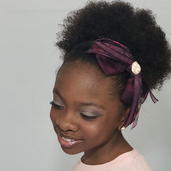 Makaya Animal Instinct Peach Freshwater Pearl Burgundy & Black Headband - Houzz of DVA Boutique