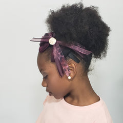 Makaya Animal Instinct Peach Freshwater Pearl Burgundy & Black Headband - Houzz of DVA Boutique