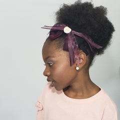 Makaya Animal Instinct Peach Freshwater Pearl Burgundy & Black Headband - Houzz of DVA Boutique
