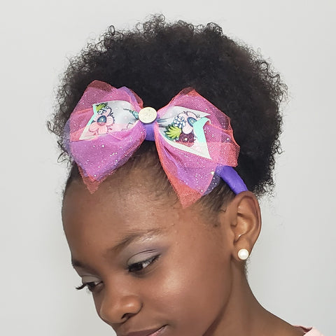 Zyilaya Pink Flower Gradient Bow