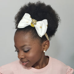 N-Zala Cream & Gold Cameo Headband - Houzz of DVA Boutique