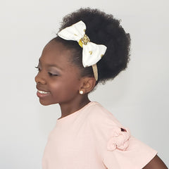 N-Zala Cream & Gold Cameo Headband - Houzz of DVA Boutique