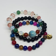 Onyx Multi Stretch Bracelet Set - Houzz of DVA Boutique
