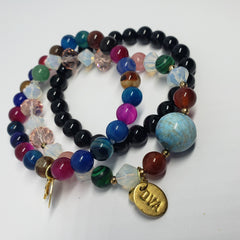 Onyx Multi Stretch Bracelet Set - Houzz of DVA Boutique