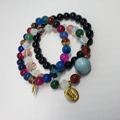 Onyx Multi Stretch Bracelet Set - Houzz of DVA Boutique