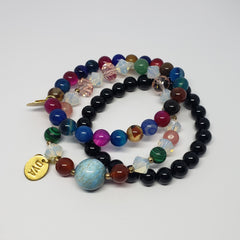 Onyx Multi Stretch Bracelet Set - Houzz of DVA Boutique