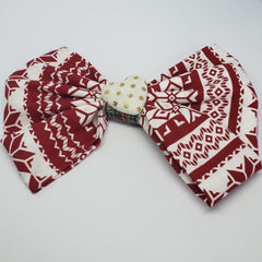Kelsea Holiday Party Bow in Red, White & Gold - Houzz of DVA Boutique