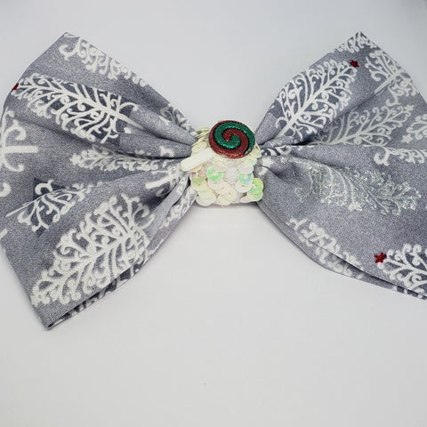 Kelsea Elements of Fall Hair Bow in Cream & Navy Multi Floral