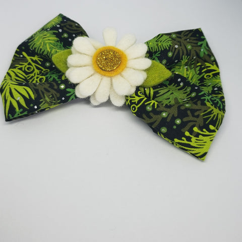 Kelsea Elements of Fall Hair Bow in Cream & Navy Multi Floral