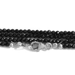 Thai Black Spinel Sterling Silver Necklace (100 in) TGW 80.00 cts. - Houzz of DVA Boutique