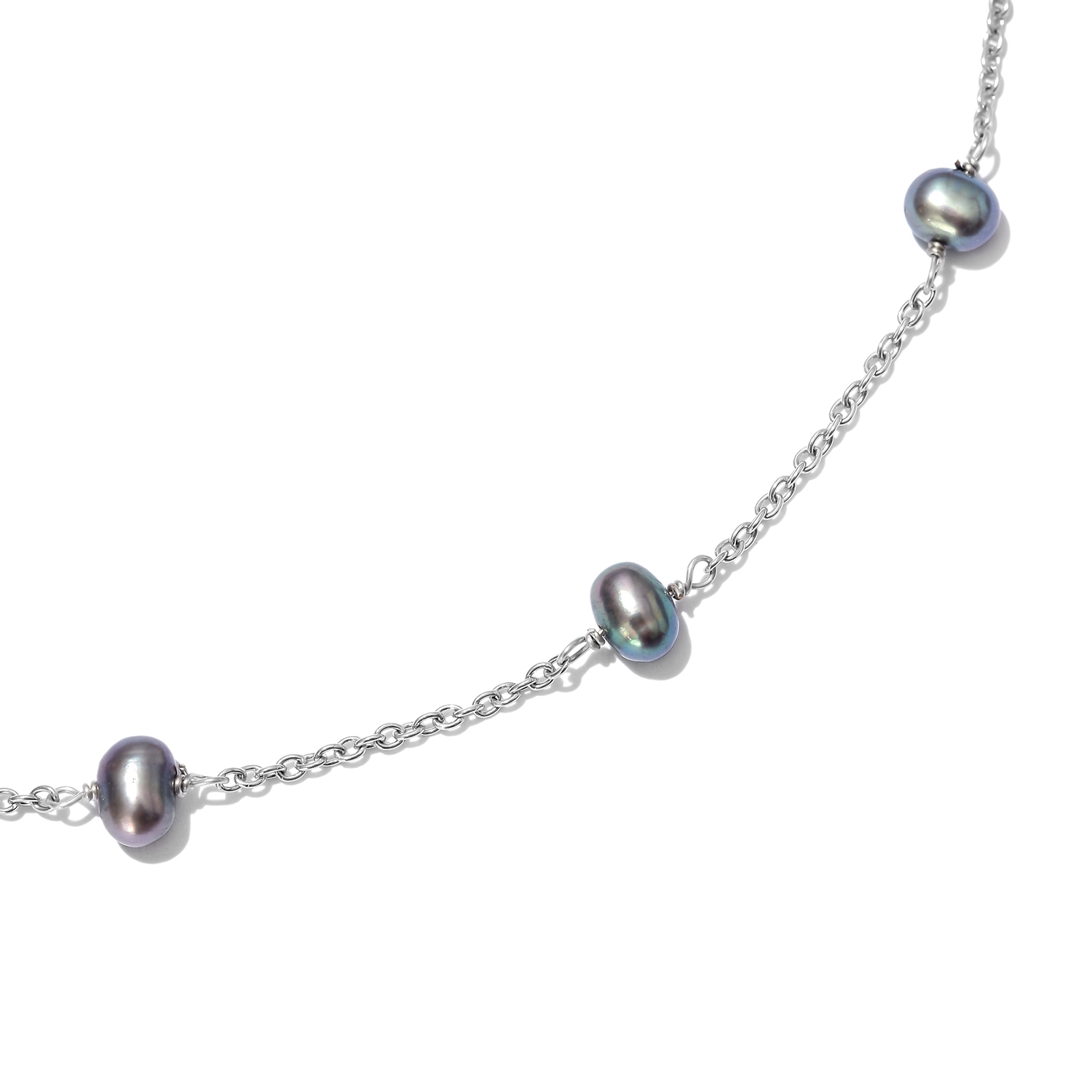 Peach Freshwater Pearl Station Necklace (20 in) - Houzz of DVA Boutique