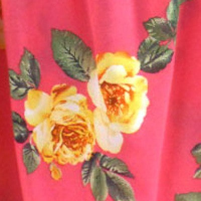 Lila Chiffon Floral Print Off the Shoulder Blouse in Coral and Yellow - Houzz of DVA Boutique