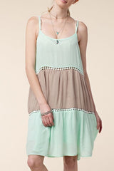 Sun is Out Color Block Sundress in Mint & Mocha - Houzz of DVA Boutique
