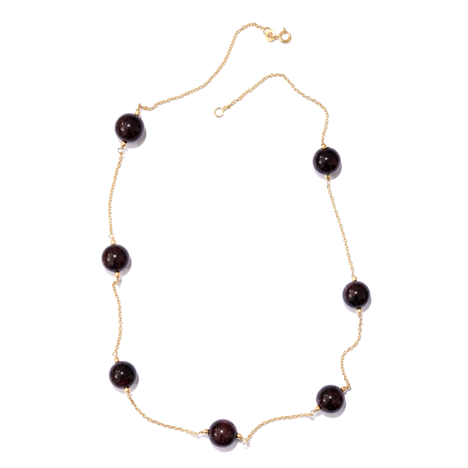 Mozambique Garnet 14K YG Over Sterling Silver Necklace (20 in) TGW 85.00 cts. - Houzz of DVA Boutique