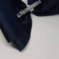 Makaya Love- U- 2D- Moon & Back Jumbo Uniform Bow in Navy - Houzz of DVA Boutique